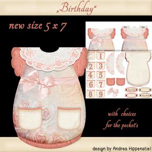 New Size Dress Shape Card Birthday 2