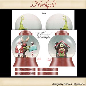 Snowglobe Card Northpole