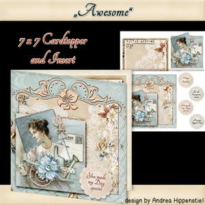 Card Topper Awesome with Insert