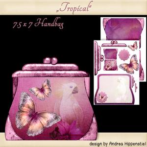 Handbag Shape Card Tropical Pink