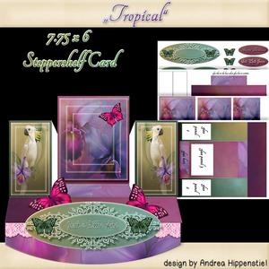 Stepper Shelf Card Tropical