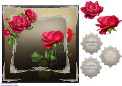 Quick and Easy Topper Red Rose