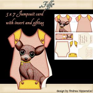 Baby Jumpsuit Shape Card Fiffi