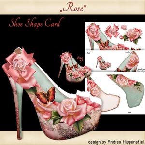 Shoe Shape Card Rose
