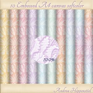 10 x Soft Color A4 Embossed Paper Pattern 1