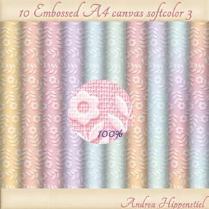 10 x A4 Softcolor Embossed Paper Pattern 3