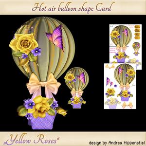 Hot Air Balloon Shape Card Stand Alone
