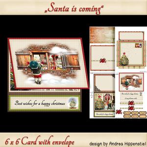 6 x 6 Inch Asymmetric Fold Christmas Card Miracle