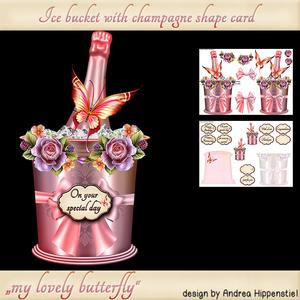 Shape Card Icebucket Butterfly