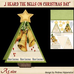 Christmas Tree Shape Card Bells
