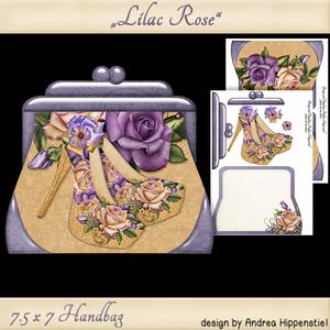 Handbag Shape Card Lilac Rose