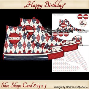 Sneaker Shoe Shape Card Birthday