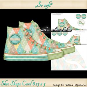 Sneaker Shoe Shape Card Birthday Softgreen