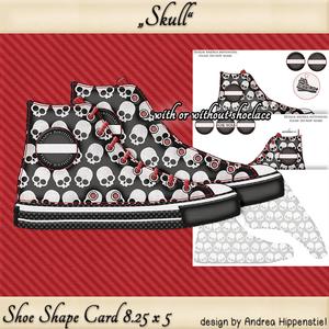 Sneaker Shoe Shape Skull Black