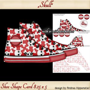 Sneaker Shoe Shape Skull Red