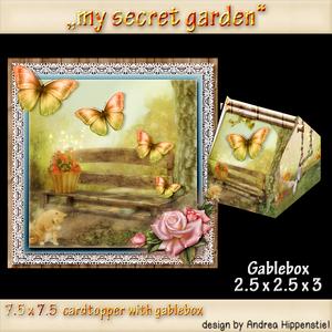 Gablebox and Card Topper My Secret Garden
