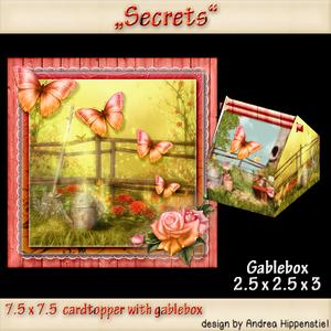 Gablebox and Card Topper Red Secrets