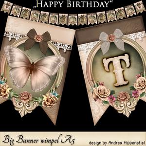 Wonderful Elegant Birthday Banner Happy Birthday