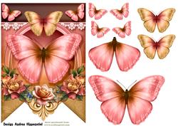 Banner Topper Pink Butterfly