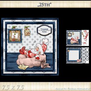 7.5 x 7.5 Card Topper on the 25th