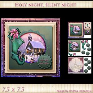 7.5 x 7.5 Card Topper Holy Night