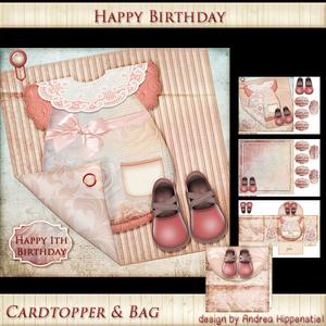 7.5 x 7.5 Card Topper with Bag Baby