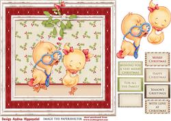 7.5 x 7.5 Card Topper Christmas Love