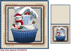 7.5" Card Topper & Gifttag Christmas 7