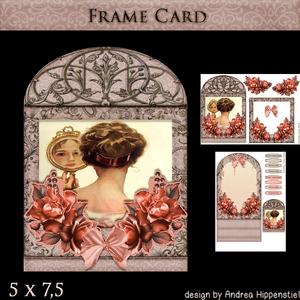 Wonderful Floral Frame Card Girl 5