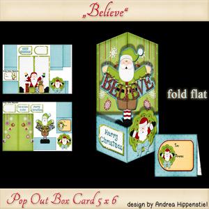 Pop Out Box Card Believe