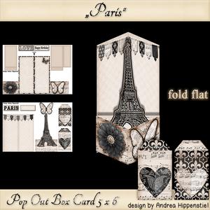 Pop Out Box Card Paris