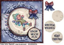 7. 5 x 7.5 Cardtopper Snow Angel