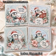 4 Penguin and Friends Christmas Cards