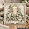 Candle Pinsettia Green