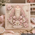 Candle Pinsettia Soft Pink