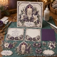 Candle Poinsettia Dark Purple