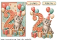 Number Card Birthday Girl 2