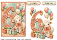 Number Card Birthday Girl 6