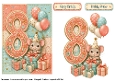 Number Card Birthday Girl 8