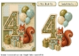 Number Card Birthday boy 4