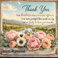 Thank You **a beautiful view**