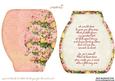 Backpack Card Insert Pink Flowers