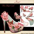 Shoe Shape Card Rose