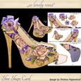 Shoe Shape Card Lilac Rose