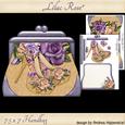 Handbag Shape Card Lilac Rose