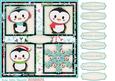 7.5 x 7.5 Card Topper Penguin
