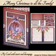A5 Card Christmas Pink-lilac Poinsettia