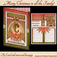 A5 Card Christmas Red Poinsettia