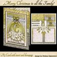 A5 Card Christmas White Poinsettia
