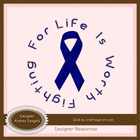 Hope - Dark Blue Awareness Ribbon